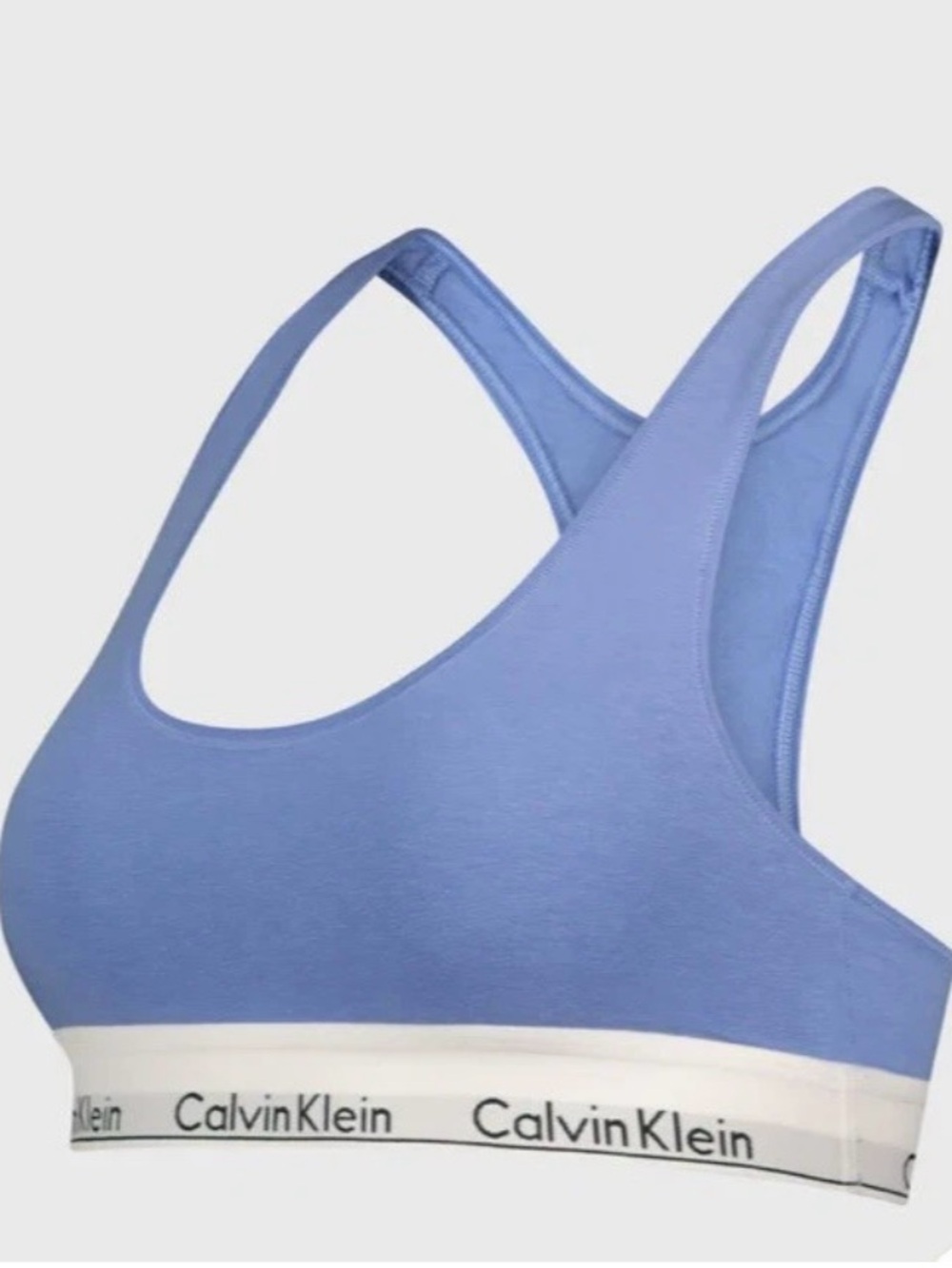 Calvin Klein Icon Logo Bralette Bra Modern Cotton Full Coverage Racerback “S”